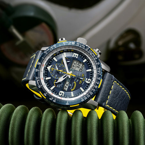 西铁城手表官方正品蓝天使二代防水皮带多局电波男表JY8078-01L - 图3