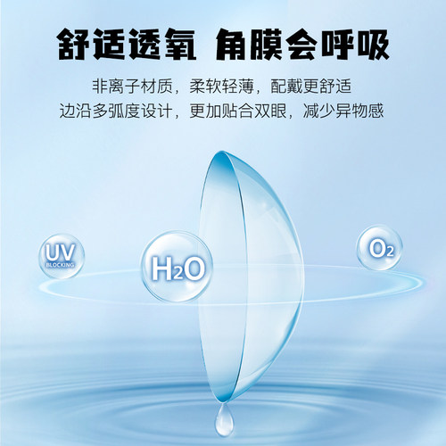 海俪恩氧眼清眸近视隐形眼镜日抛30片一次性透明盒官网旗舰店正品 - 图2
