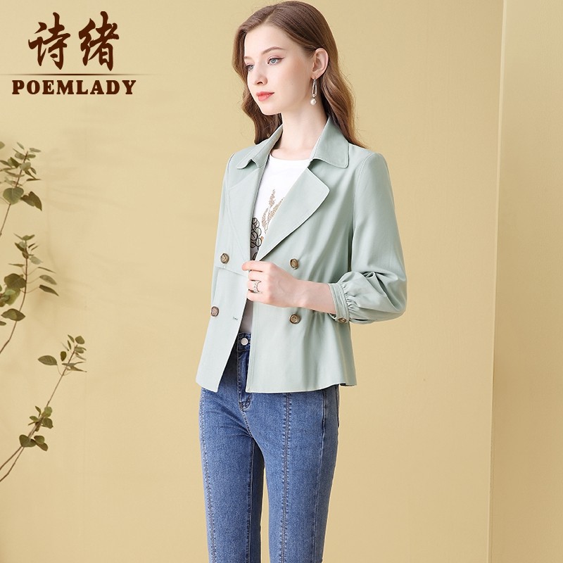 诗绪休闲西装短款秋季2022新款风衣 poemlady风衣