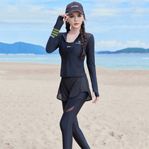 Sports Split Swimsuit Womens Four Sets Wetsuit Swimsuit Swimsuit Womens Long Sleeve Long Pants Conservative SLIM SUNSCREEN SNORKELING SURF