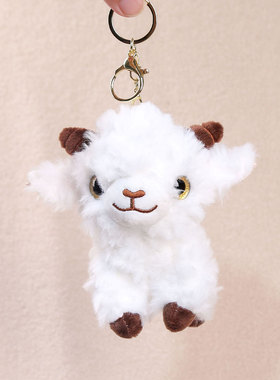 仿真小绵羊公仔可爱小羊毛绒玩具生日礼物家居摆件抛洒抓机布娃娃