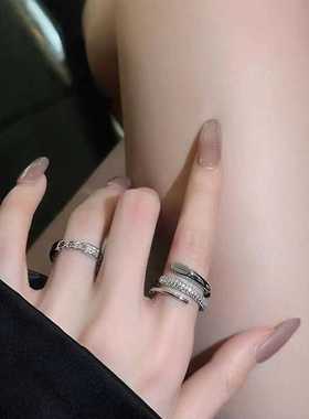 两件套轻奢小众设计感开口戒指
