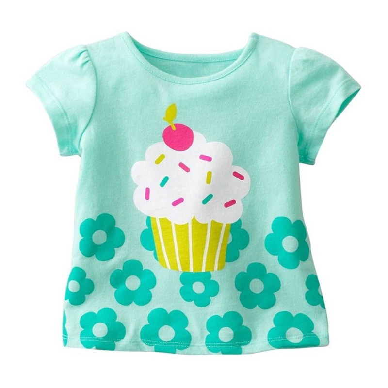 New Kids Girl T Shirt Summer Baby Cotton Tops Toddler Tees C-图2