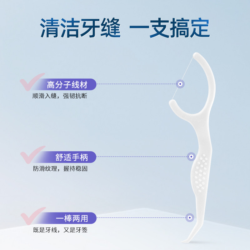 O-ZONE欧志姆高韧牙线棒细滑强韧抗断耐用101支装*2袋