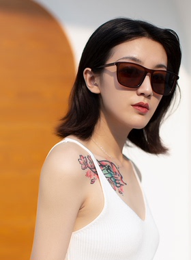 网红墨镜女街拍时尚防紫外线
