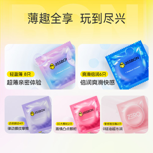 杰士邦超薄情趣五合一避孕套囤货装男用打安全套套飞机高潮正品旗 - 图0