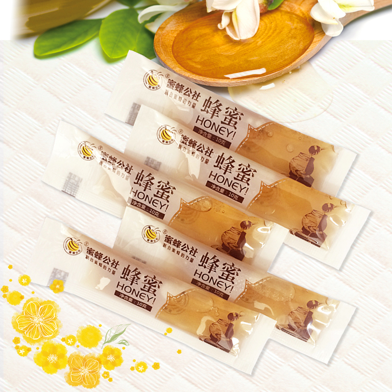 蜜蜂公社食品旗舰店蜜蜂公社纯正蜂蜜条装小包装便携装独立包装天然百花蜂蜜袋装条蜜0