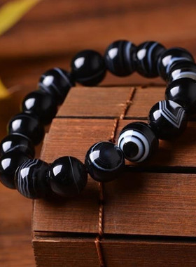 石碑护身符红竹石影子石手链