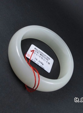 玉翡缘玉器欣玉阁 和田玉手镯白玉手镯玉手镯玉镯子扁圆形手镯加