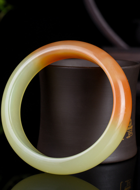 玉器天然新疆和田白玉黄玉碧玉糖玉青玉 女士款时尚玉手镯手环玉