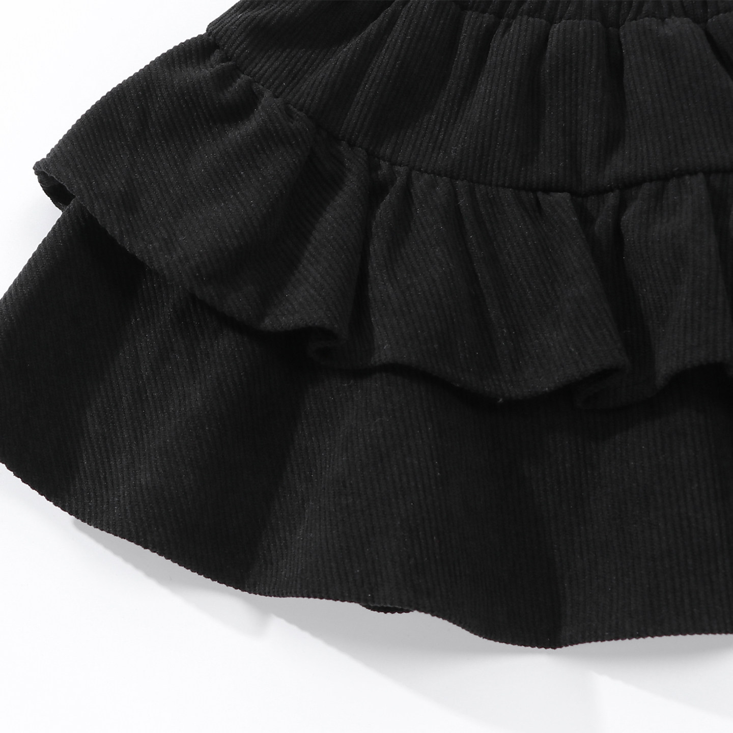 女童黑色灯芯绒蛋糕裙秋冬季蓬蓬裙百搭中高腰显瘦a字短裙半身裙,淘宝优惠券,粉丝福利购,淘宝优惠卷