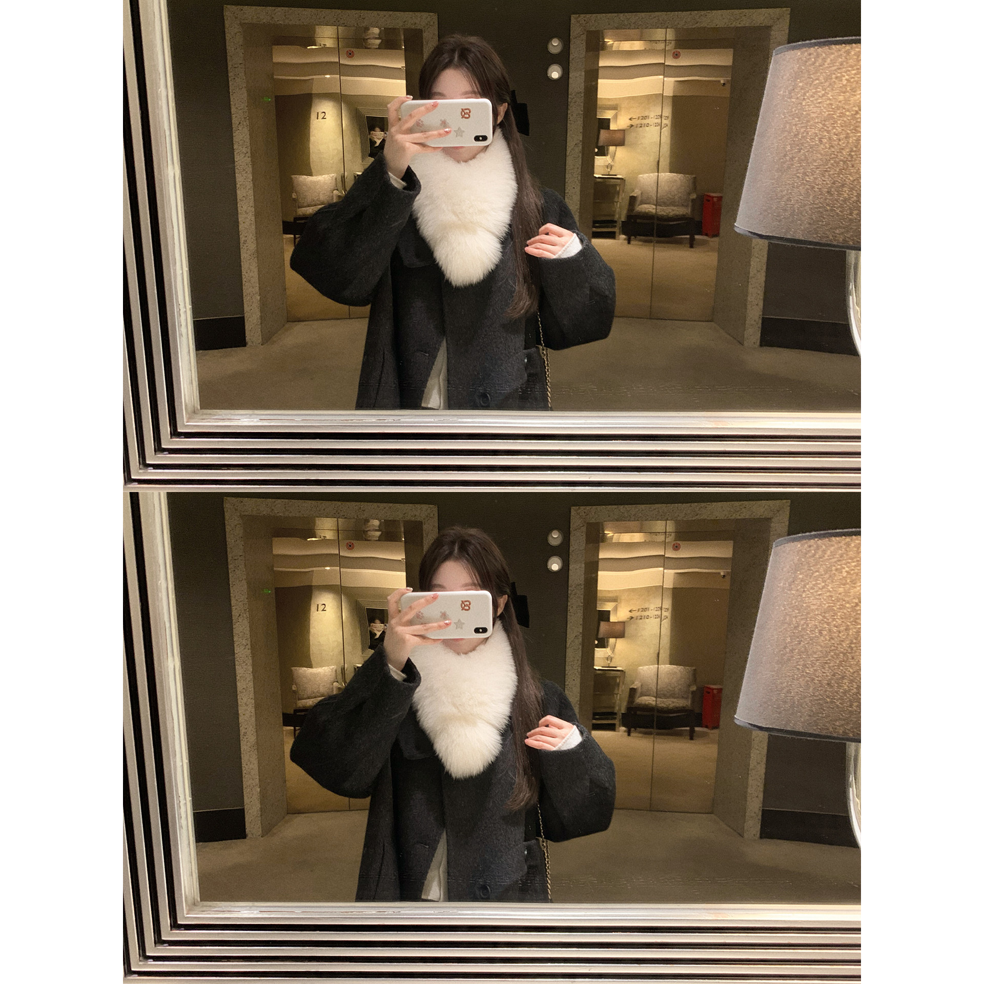 萌萌Ja 北欧腔调~小众设计100%绵羊毛双面呢大衣廓形感翻领外套女,淘宝优惠券,粉丝福利购,淘宝优惠卷