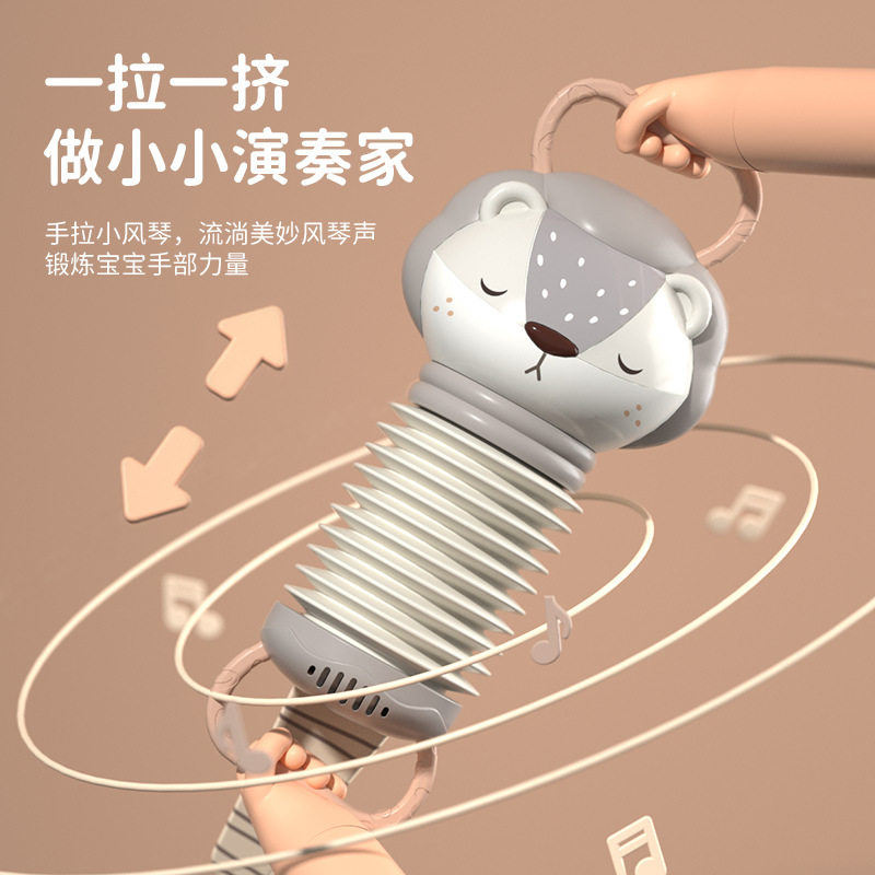 手风琴消耗宝宝体力0一1个月玩具 虹诺玩具摇铃