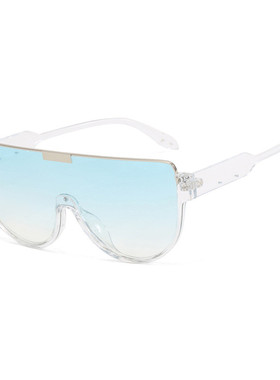 大框连体太阳镜女茶色面罩墨镜