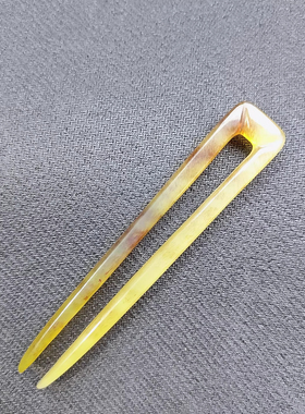 羊角发簪明制汉服配饰折骨簪双簪小U古风旗袍出片百搭古装头饰
