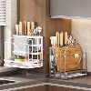 Wall-mounted 304 stainless steel knife and chopsticks cage storage rack