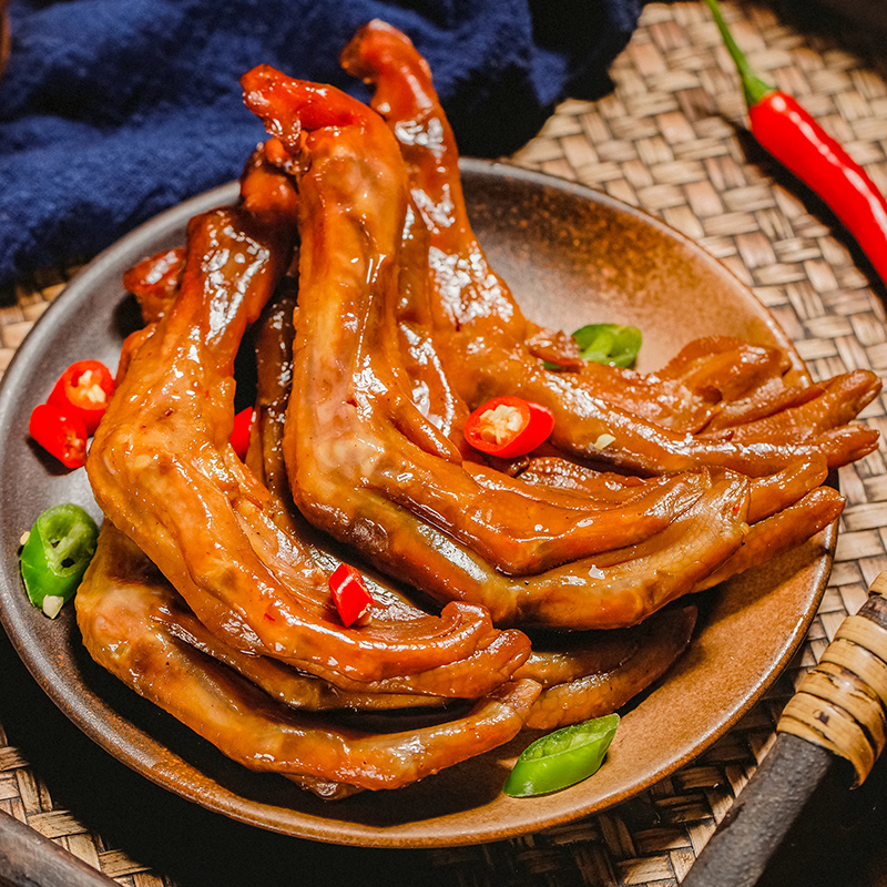 陈阿炳三明熏鸭爪零食熟食休闲食品福建特产小吃真空辣非鸡爪鸭掌-图2