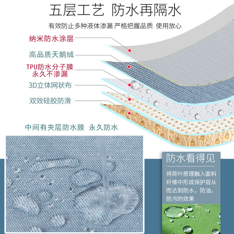 防水防抓沙发垫子四季通用超防滑简约纯色冬季宠物隔尿沙发套罩巾