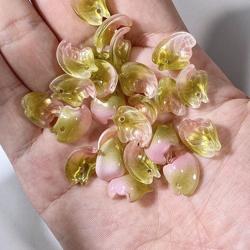 50颗13x16mm雪腊梅琉璃花瓣diy手工制作汉服头饰发钗古风发簪材料 - 图2