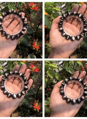 货头级银曜石一线猫眼手链黑曜石手串高颜值古风爆款送证书