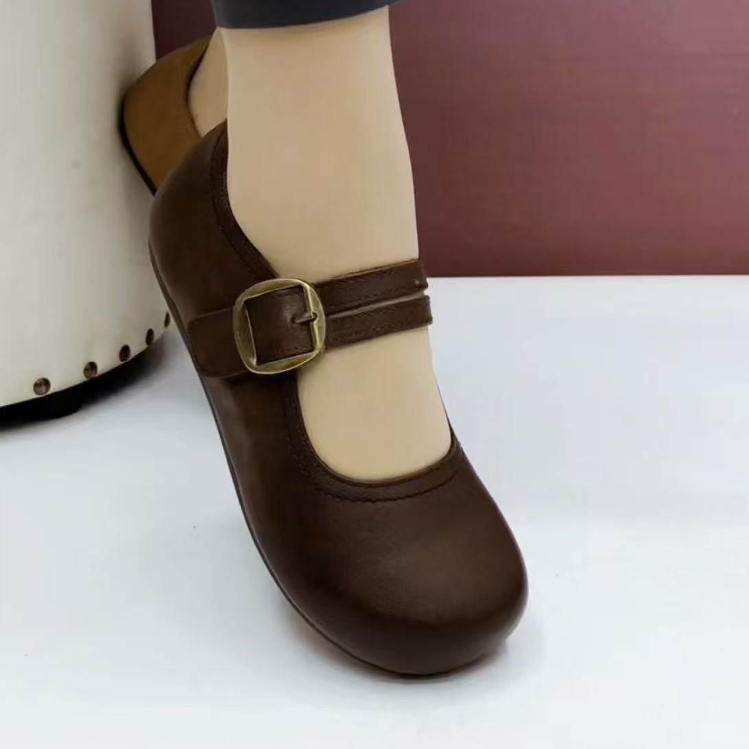 复古圆头真皮女鞋2026新款乐福鞋软皮软底平底浅口单鞋百搭小皮鞋,淘宝优惠券,粉丝福利购,淘宝优惠卷