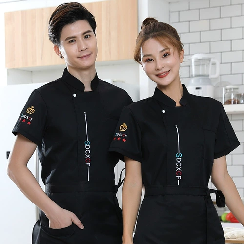 Ресторан шеф -повар для работы с одеждой длинный -насыщенные осенние и зимние работники мужской кухни на запад -точечно торт магазин декоративная выпечка одежды