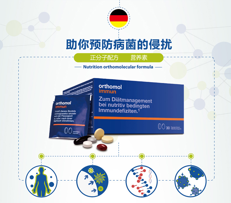 授权 德国 奥适宝 Orthomol immun 改善体质提升细胞免疫营养片剂 - 图2