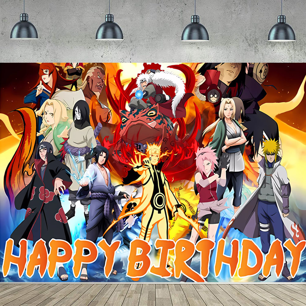 火影忍者主题生日布置派对装饰拉旗蛋糕插牌气球一次性餐具背景布,淘宝优惠券,粉丝福利购,淘宝优惠卷