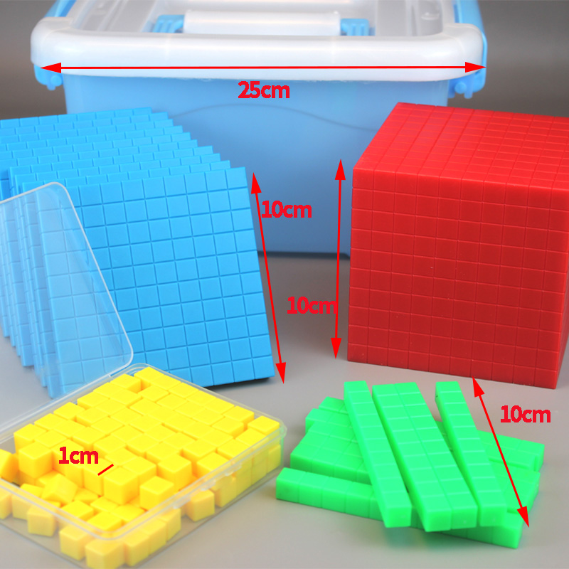 万以内数的认识二三四阶十进制教具一二年级数学教具大数进位模型 - 图0