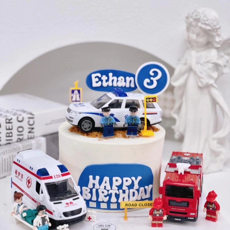 警车生日蛋糕装饰摆件卡通警务车警察儿童派对甜品台烘焙插件配件,淘宝优惠券,粉丝福利购,淘宝优惠卷
