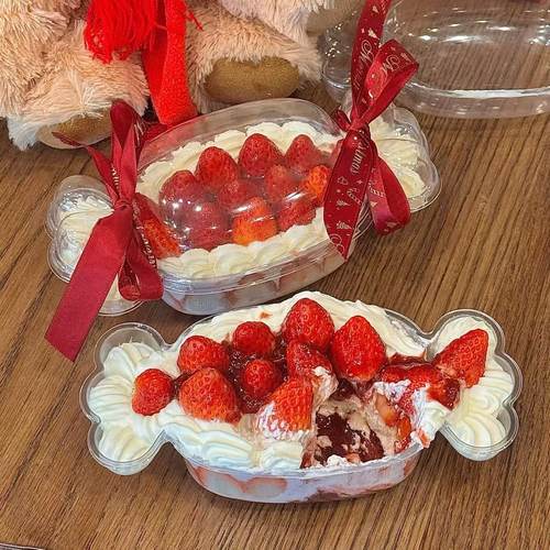 抱抱酱同款圣诞节草莓蛋糕糖果盒包装盒圣诞装饰手提盒子烘焙装扮 - 图1