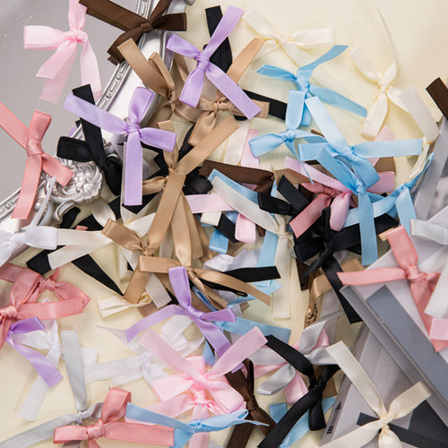 网红ins芭蕾风蛋糕装饰迷你成品蝴蝶结配件生日派对甜品装扮插件 - 图0