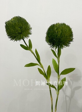 默涵仿真绿毛球手感植物插花配材