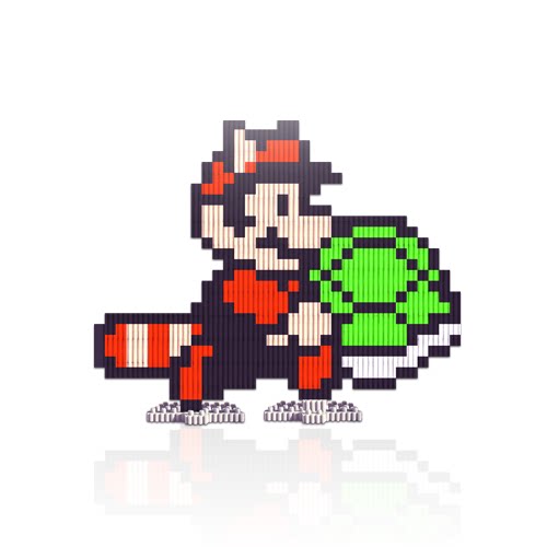 超级玛丽马里奥3像素手办积木玩具桌面创意摆件路易吉桃花公主 - 图2