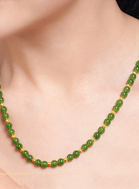 碧玉圆珠锆石佛珠串珠