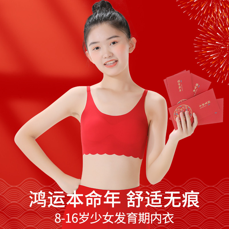 女童内衣发育期本命年红色蛇年套装大童小女孩小背心儿童文胸13岁,淘宝优惠券,粉丝福利购,淘宝优惠卷