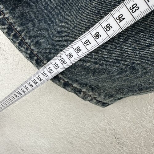 2026秋款JEANS欧货58696牛仔裤女复古猫须窄版弯刀裤皮标阔腿裤 - 图1