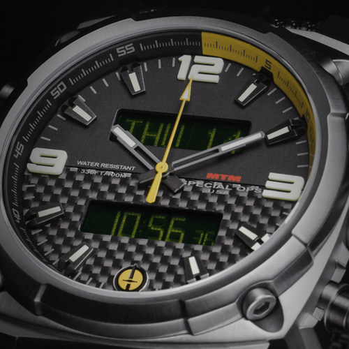 MTM打击者II 碳蓝色表盘男户外战术手表欧美进口腕表大运动型 - 图3