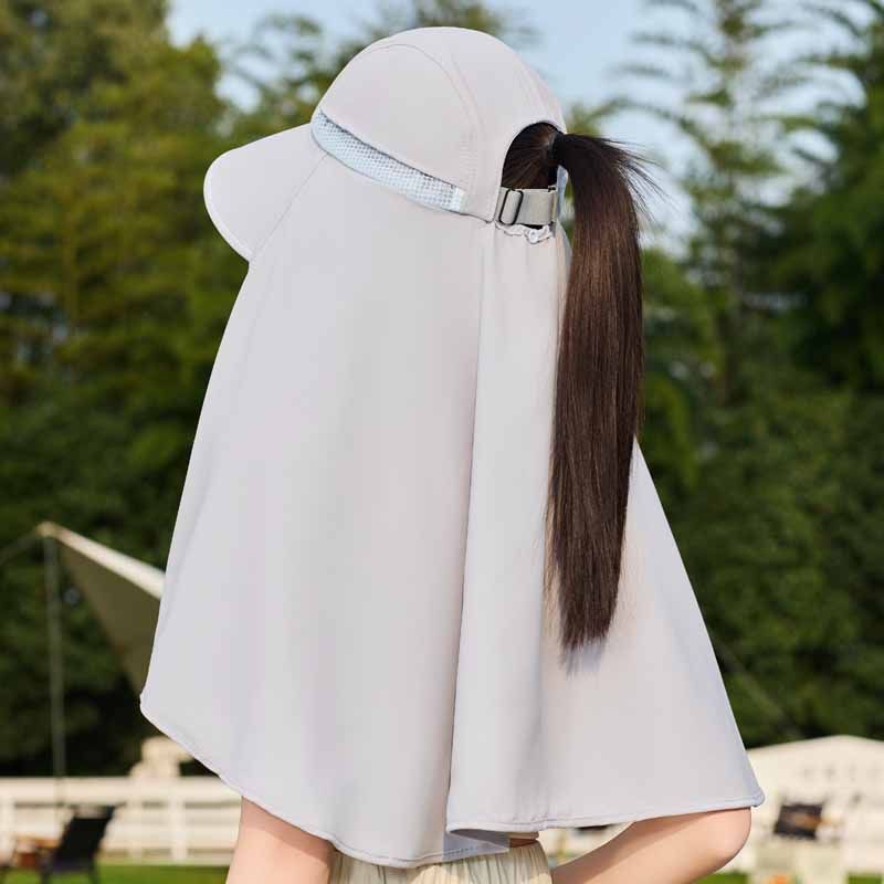 遮阳披肩帽子女夏季防晒帽防紫外线户外骑行护颈一体太阳帽大帽檐,淘宝优惠券,粉丝福利购,淘宝优惠卷