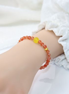 天然礼盒装女款古风冰飘柿子红