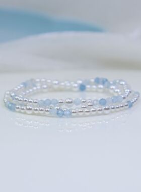 Charon女海蓝宝小香风手链