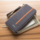 Canvas youth fashion style large capacity trendy brand clutch bag