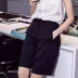 Ôi Ma Shiqi 2019 mùa thu mới màu rắn là quần short nữ giản dị 5 quần rộng quần rộng kích thước thẳng - Quần short thời trang nữ Quần short