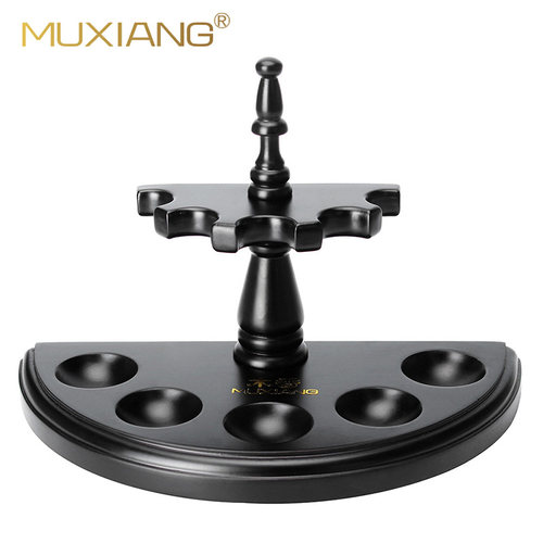 木香烟斗架五位实木罗马式半圆型立式烟斗座男士收藏展示支架配件 - 图0