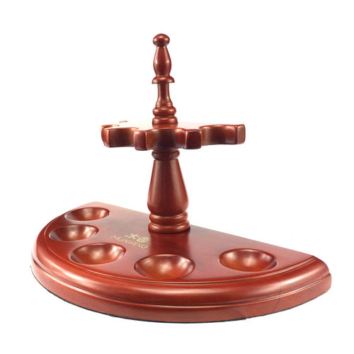 木香烟斗架五位实木罗马式半圆型立式烟斗座男士收藏展示支架配件 - 图2