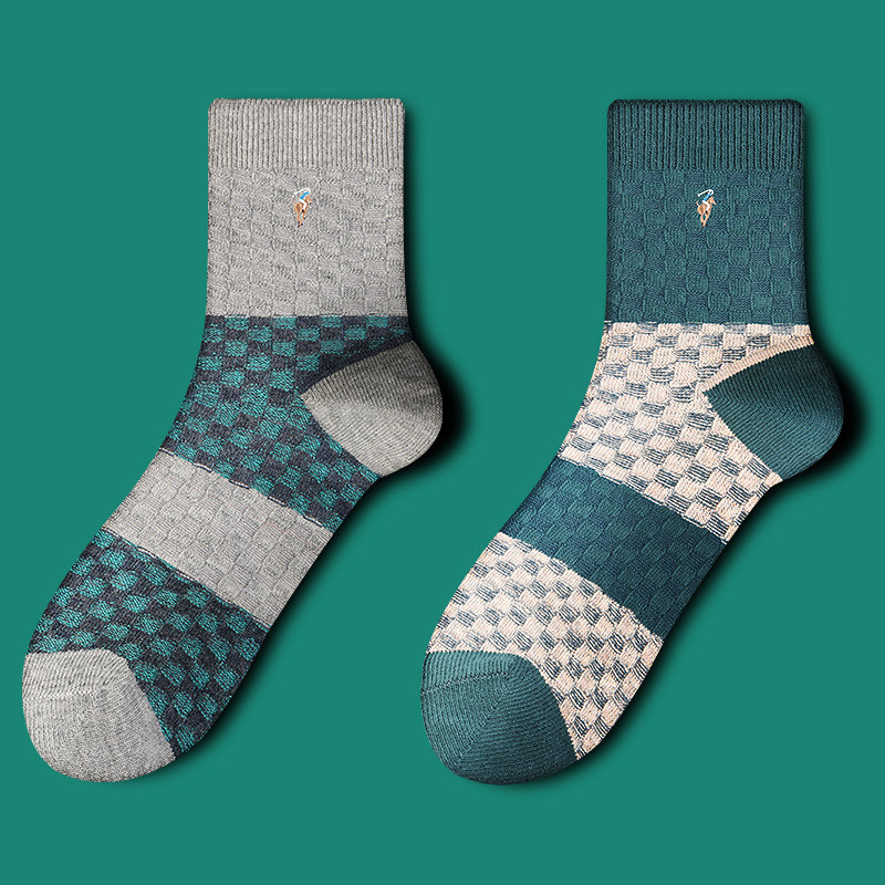 polo复古中筒冬季休闲男士吸汗棉袜 乐意服饰短袜/打底袜/丝袜/美腿袜