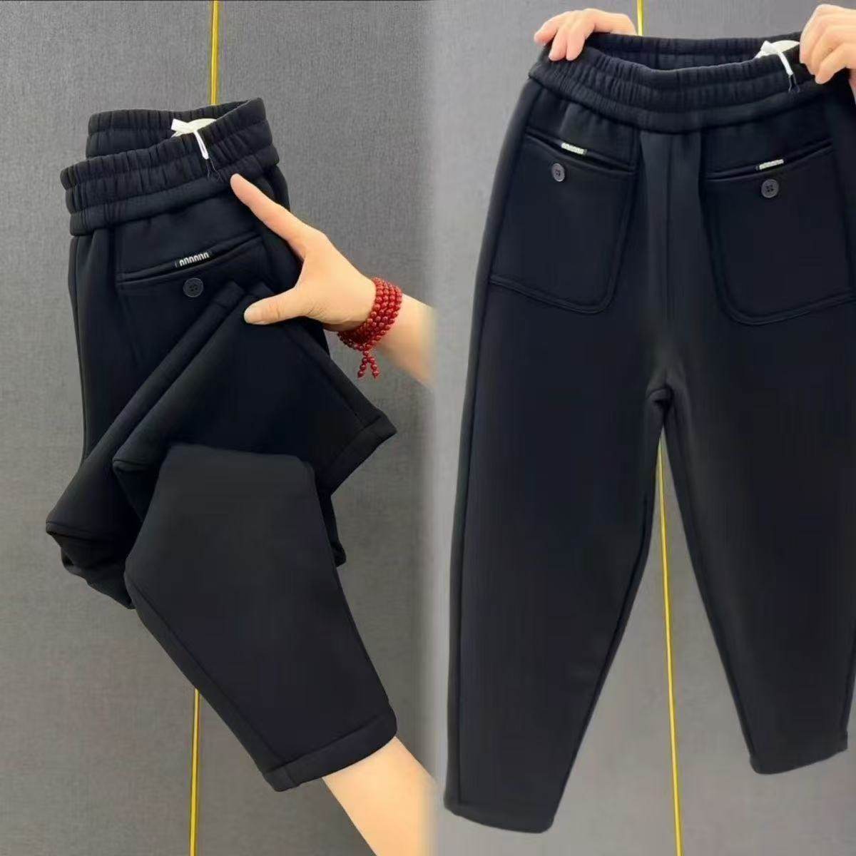 小个子九分直筒萝卜裤春秋季新款高腰加厚女哈伦裤宽松洋气休闲裤,淘宝优惠券,粉丝福利购,淘宝优惠卷