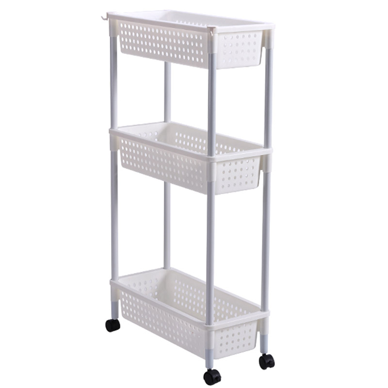 浴室卫生间厨房客厅20cm夹缝置物架落地冰箱侧边角缝隙小收纳柜架 - 图3