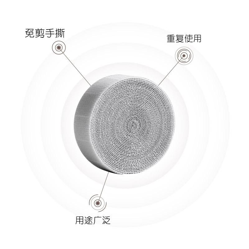 整理电线固定器充电线数据线收纳束线集线理线带神器魔术贴扎带-图3