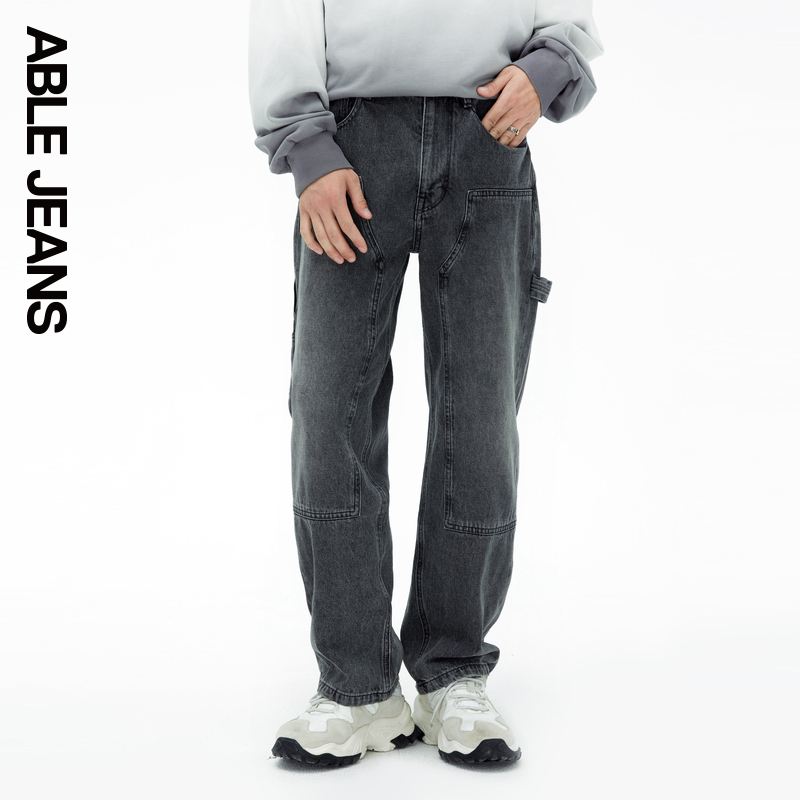 ABLE JEANS【木匠裤】男士复古潮流工装木匠牛仔裤801441 - 图2